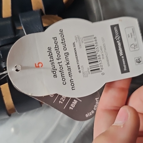 I Children's Black Leather Sandals - Picture 8 of 12